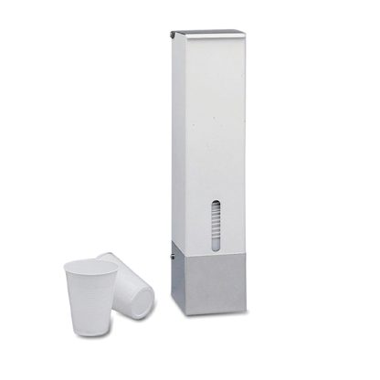 dispensador de vasos metálico