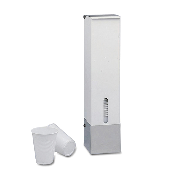 dispensador de vasos metálico