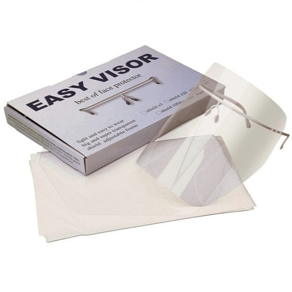 Protector facial con montura