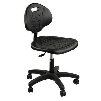 SILLA PUESTO DE TRABAJO - CON RUEDAS - NEGRA - 1 REGULACION