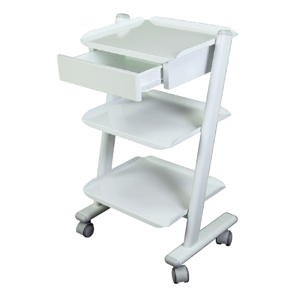 Carro con 3 baldas y 3 enchufes con cajón