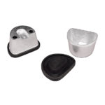 Mufla pequeña con tapa de goma