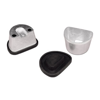 Mufla pequeña con tapa de goma