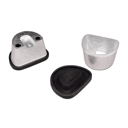 Mufla pequeña con tapa de goma