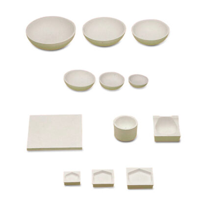 crisoles redondos y cuadrados